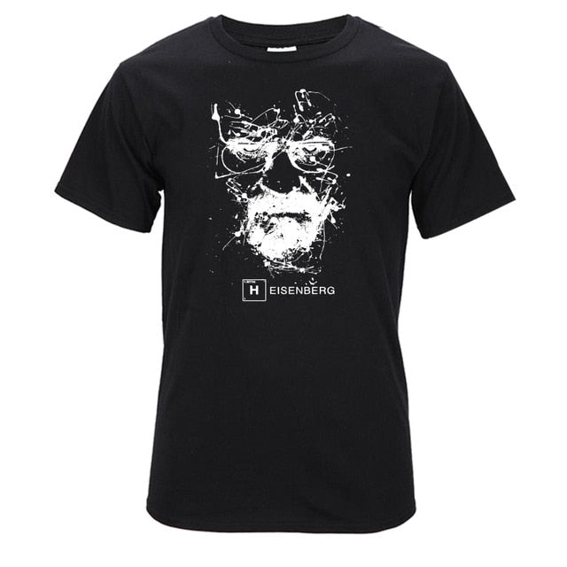 Top Quality Cotton heisenberg funny men t shirt casual short sleeve breaking bad print mens T-shirt