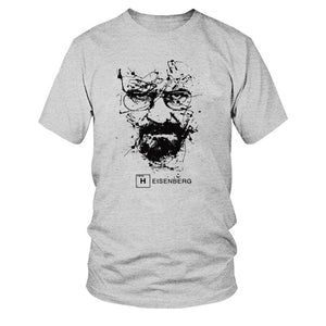 Top Quality Cotton heisenberg funny men t shirt casual short sleeve breaking bad print mens T-shirt