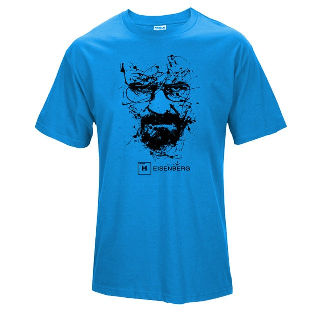 Top Quality Cotton heisenberg funny men t shirt casual short sleeve breaking bad print mens T-shirt