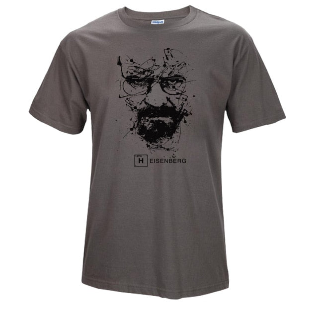 Top Quality Cotton heisenberg funny men t shirt casual short sleeve breaking bad print mens T-shirt