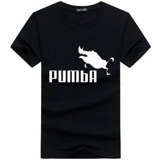 BINYU 2018 funny tee cute t shirts homme Pumba men short sleeves cotton