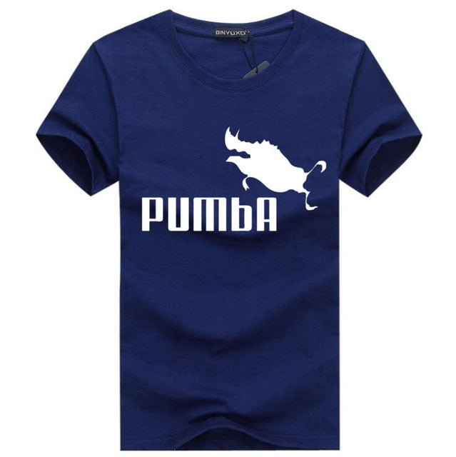 BINYU 2018 funny tee cute t shirts homme Pumba men short sleeves cotton