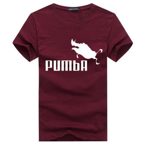 BINYU 2018 funny tee cute t shirts homme Pumba men short sleeves cotton