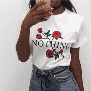 2019 New Women T-shirts Casual Harajuku Love Printed Tops Tee Summer Female