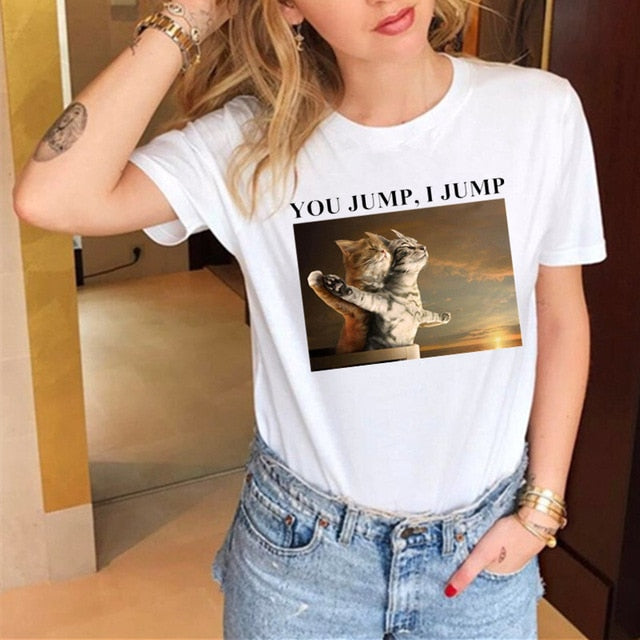 2019 New Women T-shirts Casual Harajuku Love Printed Tops Tee Summer Female