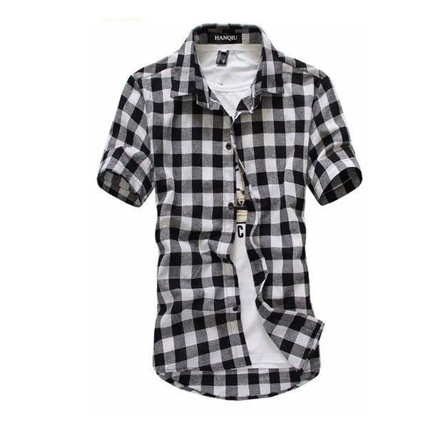 Red And Black Plaid Shirt Men Shirts 2019 New Summer Fashion Chemise