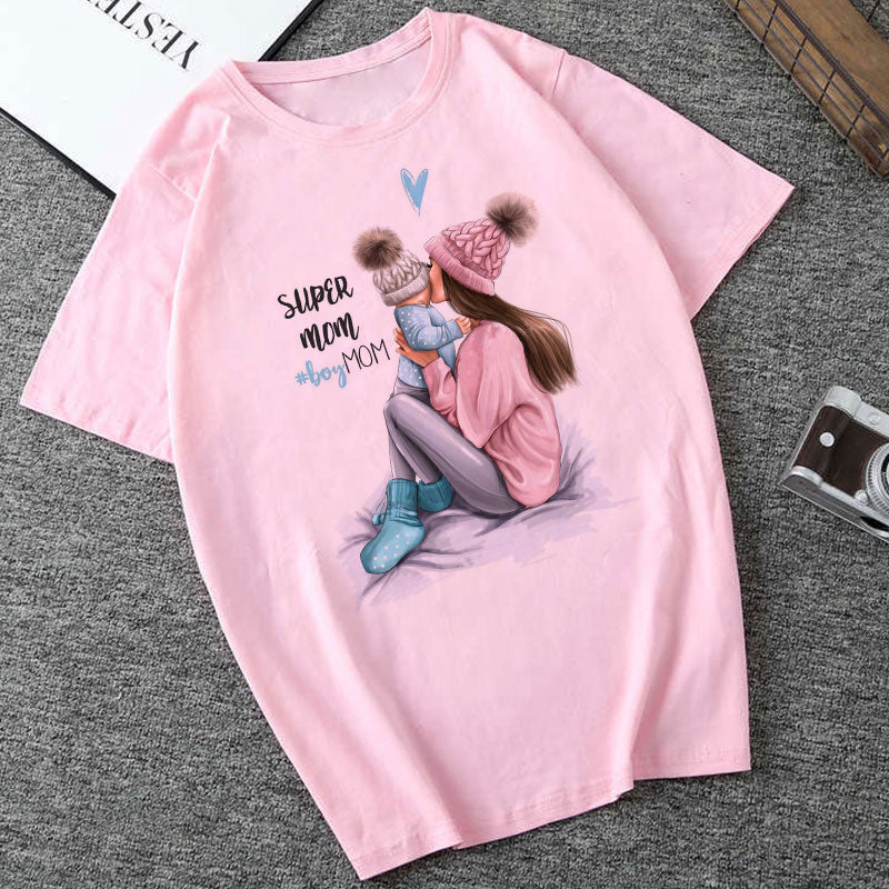 CZCCWD Summer 2019 Mother's Day T Shirt Women Harajuku Kawaii Super Mom