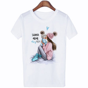 CZCCWD Summer 2019 Mother's Day T Shirt Women Harajuku Kawaii Super Mom